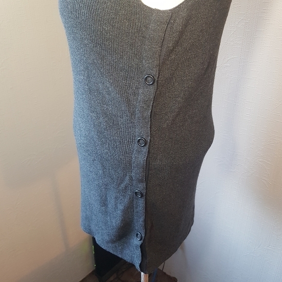 Reitman's Pullover Mock Neck Sweater Vest Dress With Side Snaps - Picture 3 of 8